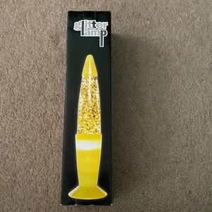 Never used yellow glitter lamp